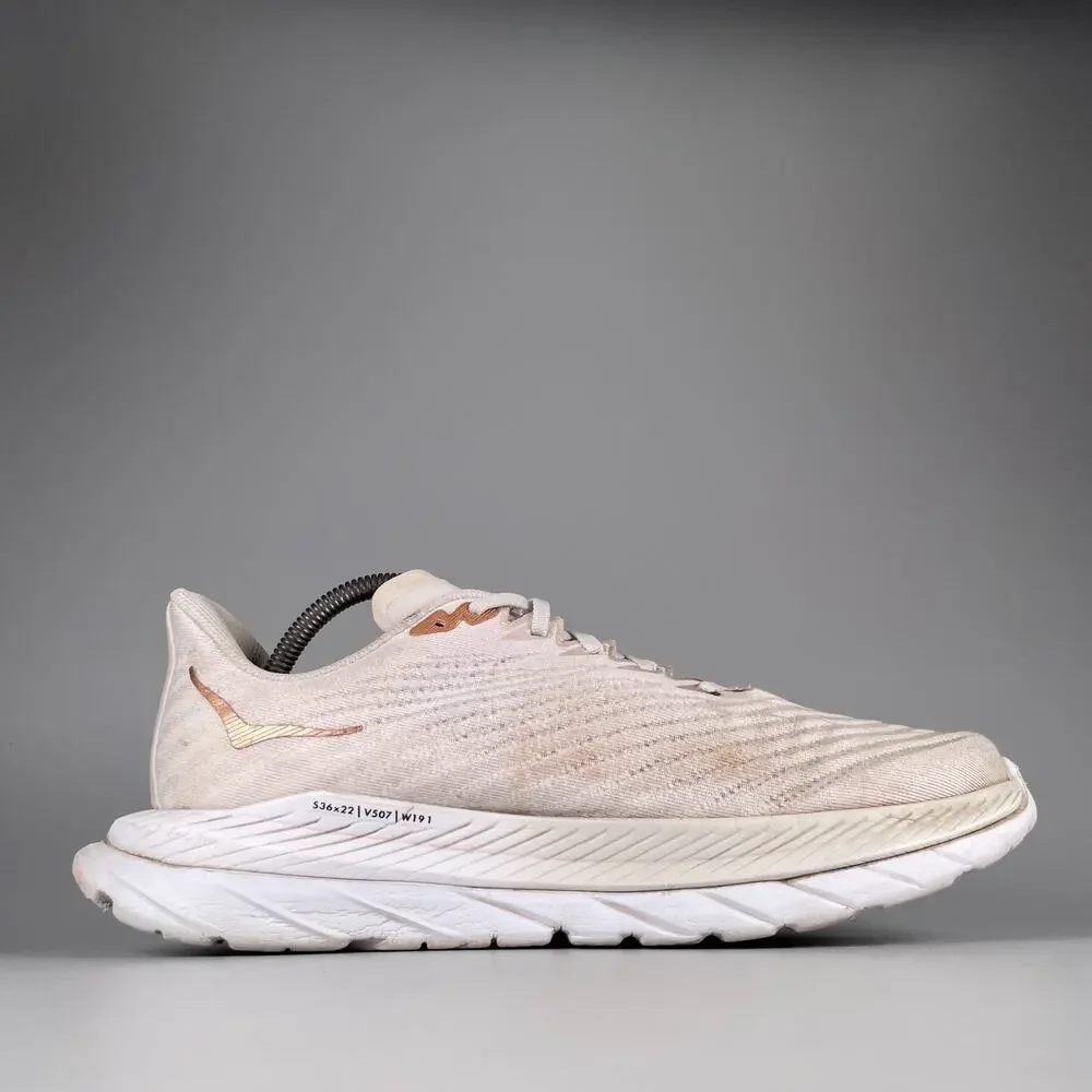 Hoka One One Mach 5 Women's Size 10.5 White Copper Athletic Running Shoe Sneaker